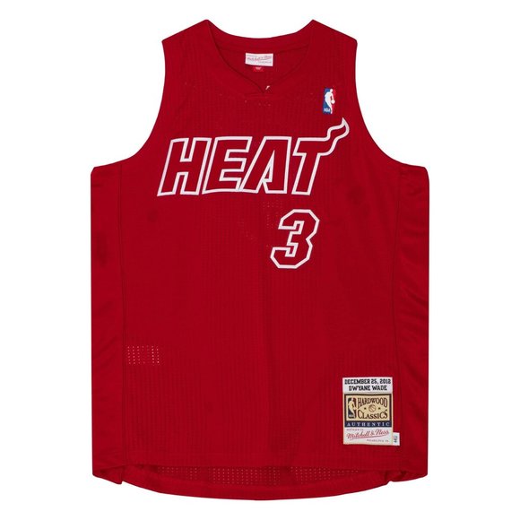 Dwyane Wade Miami Heat Mitchell & Ness 2012 Authentic NBA Jersey - Scarlet - Picture 9 of 9